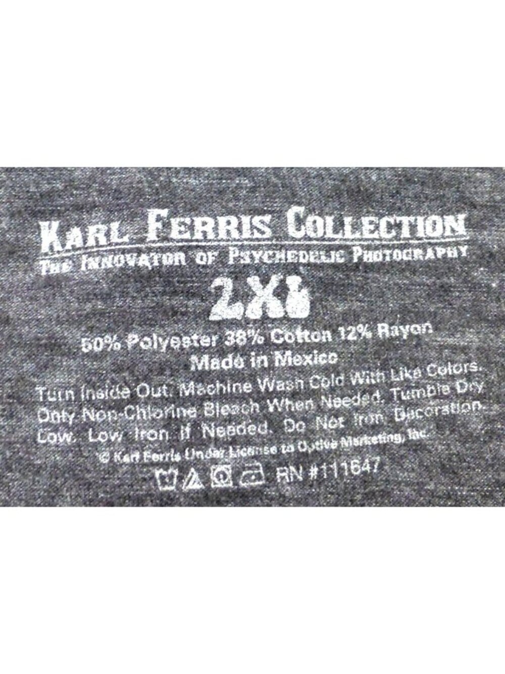Jimi Hendrix Graphic T-Shirt Karl Ferris Collection 2X Polyester Cotton Rayon Bl - Picture 3 of 5